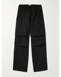 Jil Sander - Wide-leg Pleated Cotton Trousers - Lyst