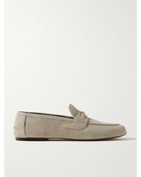 Gucci - San Andres Logo-embellished Suede Loafers - Lyst