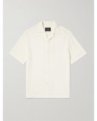 Portuguese Flannel - Ground Camp-collar Pointelle-knit Cotton-blend Shirt - Lyst