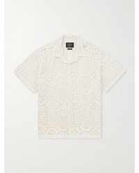 Portuguese Flannel - Camp-Collar Crocheted Cotton-Blend Shirt - Lyst