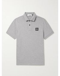 Stone Island - Stretch Cotton-Piqué Polo Shirt - Lyst