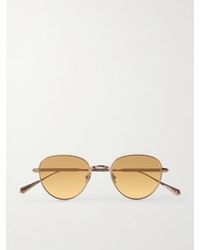 Garrett Leight - Wells J Round-Frame Titanium Sunglasses - Lyst