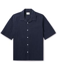 NN07 - Ole 5246 Camp-collar Cotton-blend Shirt - Lyst