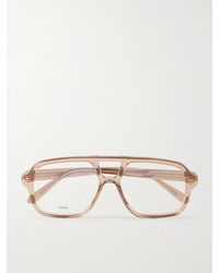 Loewe - Slim Rectangular Aviator-Style Acetate Glasses - Lyst