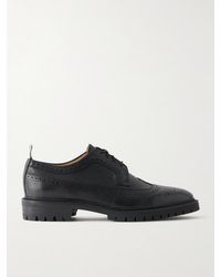 Thom Browne - Longwing Pebble-Grain Leather Brogues - Lyst
