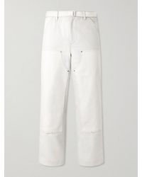 Sacai - Carhartt Wip Duck Wide-leg Belted Grain De Poudre And Cotton-canvas Trousers - Lyst