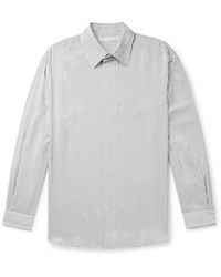 Umit Benan - Striped Silk Shirt - Lyst
