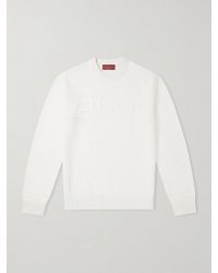 Gucci - Logo-Intarsia Cotton And Wool-Blend Sweater - Lyst