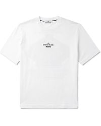 Stone Island - Logo-Print Organic Cotton-Jersey T-Shirt - Lyst