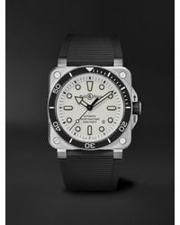 Bell & Ross - BR-03 Diver Automatic 42mm Stainless Steel and Rubber Watch - Lyst