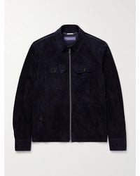 Ralph Lauren - Suede Bomber Jacket - Lyst
