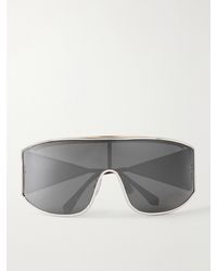 Loewe - Speed Mask Aviator-Style Two-Tone Metal Sunglasses - Lyst