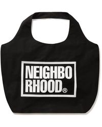 Neighborhood - Id Large Logo-print Cotton-twill Tote Bag - Lyst