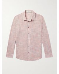 God's True Cashmere - Space-Dyed Cashmere And Wool-Blend Gauze Shirt - Lyst