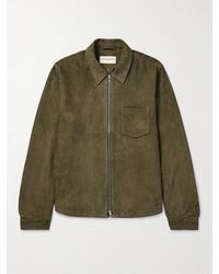 Officine Generale - Sid Suede Overshirt - Lyst