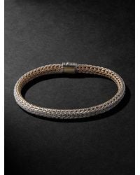 John Hardy - Icon Reversible 14-karat Gold And Sterling Silver Bracelet - Lyst