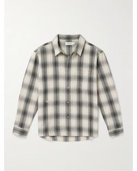 FRAME - Baja Checked Cotton Shirt - Lyst