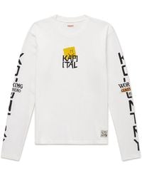 Kapital - Peckish Embroidered Printed Cotton-Jersey T-Shirt - Lyst