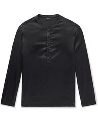 Tom Ford - Stretch-silk Satin Henley Pyjama Top - Lyst
