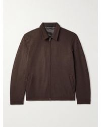 Sunspel - Boiled-Wool Harrington Jacket - Lyst