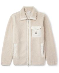Moncler - Logo-Appliquéd Nylon-Trimmed Fleece Jacket - Lyst