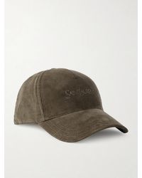 Saint Laurent - Logo-Embroidered Cotton-Corduroy Baseball Cap - Lyst