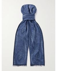 Etro - Paisley-Print Fringed Modal And Cashmere-Blend Scarf - Lyst