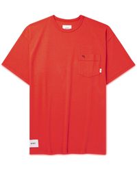WTAPS - Logo-embroidered Cotton-blend Jersey T-shirt - Lyst