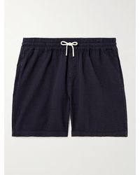 Portuguese Flannel - Atlantico Straight-Leg Cotton-Seersucker Drawstring Shorts - Lyst
