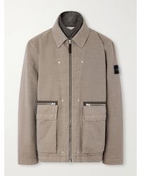 Stone Island - Garment-Dyed Cotton-Tc-Blend Padded Twill Jacket - Lyst
