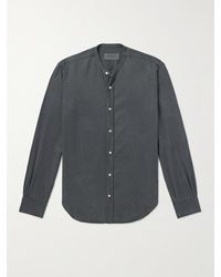 Officine Generale - Gaspard Grandad-collar Garment-dyed Tm Lyocell Shirt - Lyst
