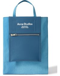 Acne Studios - Shell And Printed Leather Tote Bag - Lyst