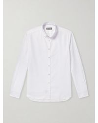 Canali - Button-Down Collar Cotton-Poplin Shirt - Lyst