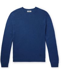 Jil Sander - Logo-embroidered Wool Sweater - Lyst