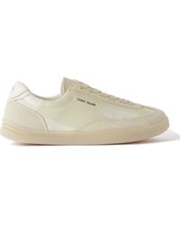 Stone Island - Rock Printed Leather- And Suede-trimmed Canvas Sneakers - Lyst