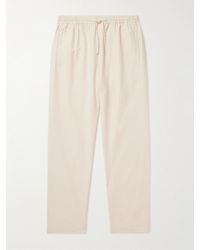 Kardo - Roy Straight-leg Cotton-khadi Drawstring Trousers - Lyst