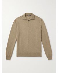 Loro Piana - Slim-Fit Baby Cashmere Half-Zip Sweater - Lyst