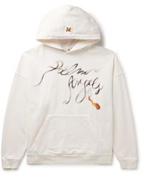 Palm Angels - Foggy Logo-print Cotton-jersey Hoodie - Lyst