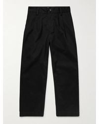 Agolde - Slater Straight-leg Pleated Cotton-twill Trousers - Lyst