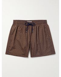 Canali - Straight-leg Mid-length Printed Swim Shorts - Lyst