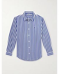 Aimé Leon Dore - Oversized Logo-Embroidered Striped Cotton Shirt - Lyst