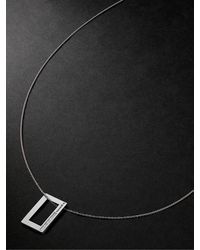 Le Gramme - 3.4g Sterling Silver Diamond Pendant Necklace - Lyst