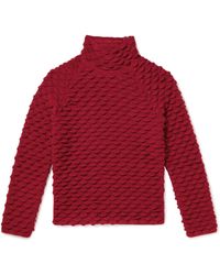 Bottega Veneta - Fish Scale Wool-blend Mock-neck Sweater - Lyst