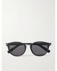 ZEGNA - Round-frame Acetate And Gunmetal-tone Sunglasses - Lyst