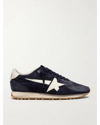Golden Goose - Marathon Suede And Leather Sneakers - Lyst
