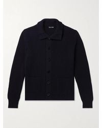 Tom Ford - Slim-Fit Ribbed Wool And Cashmere-Blend Cardigan - Lyst