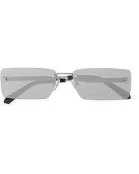 OFF-WHITE Mari Rectangular Frame Sunglasses Havana Brown/Black  (OMRI010R21PLA0016010)