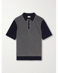 Hartford - Jacquard-Knit Cotton Polo Shirt - Lyst