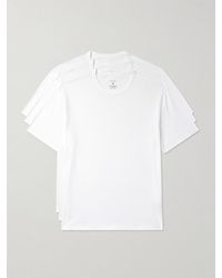 Officine Generale - Three-Pack Organic Cotton-Jersey T-Shirts - Lyst