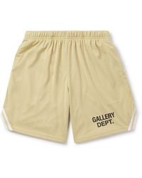 GALLERY DEPT. - Venice Court Wide-leg Logo-print Webbing-trimmed Mesh Shorts - Lyst